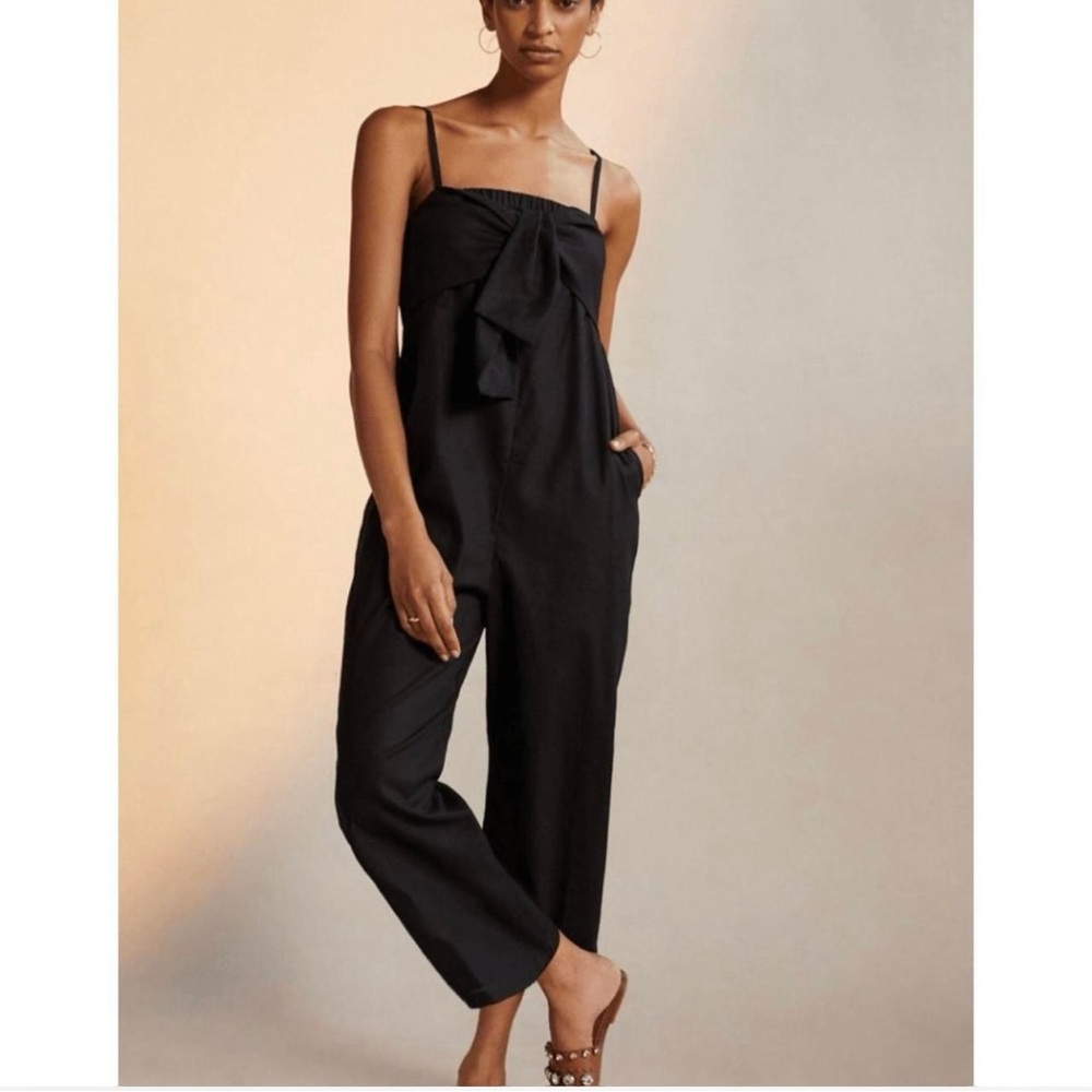 Anthropologie Hutch Linen Blend Breezy Jumpsuit
Size: Medium Color: Black